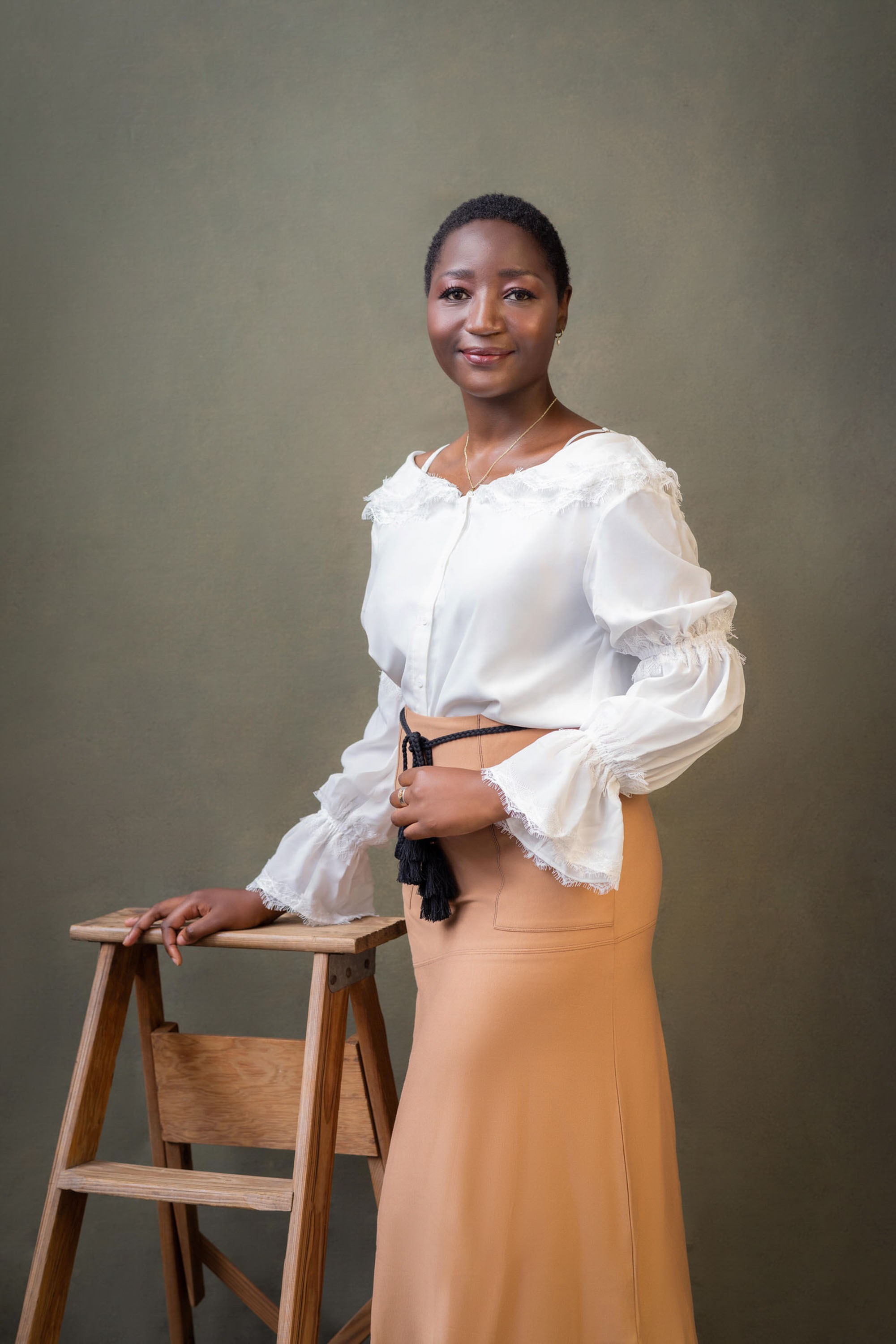 Woman photographed for a personal branding portrait