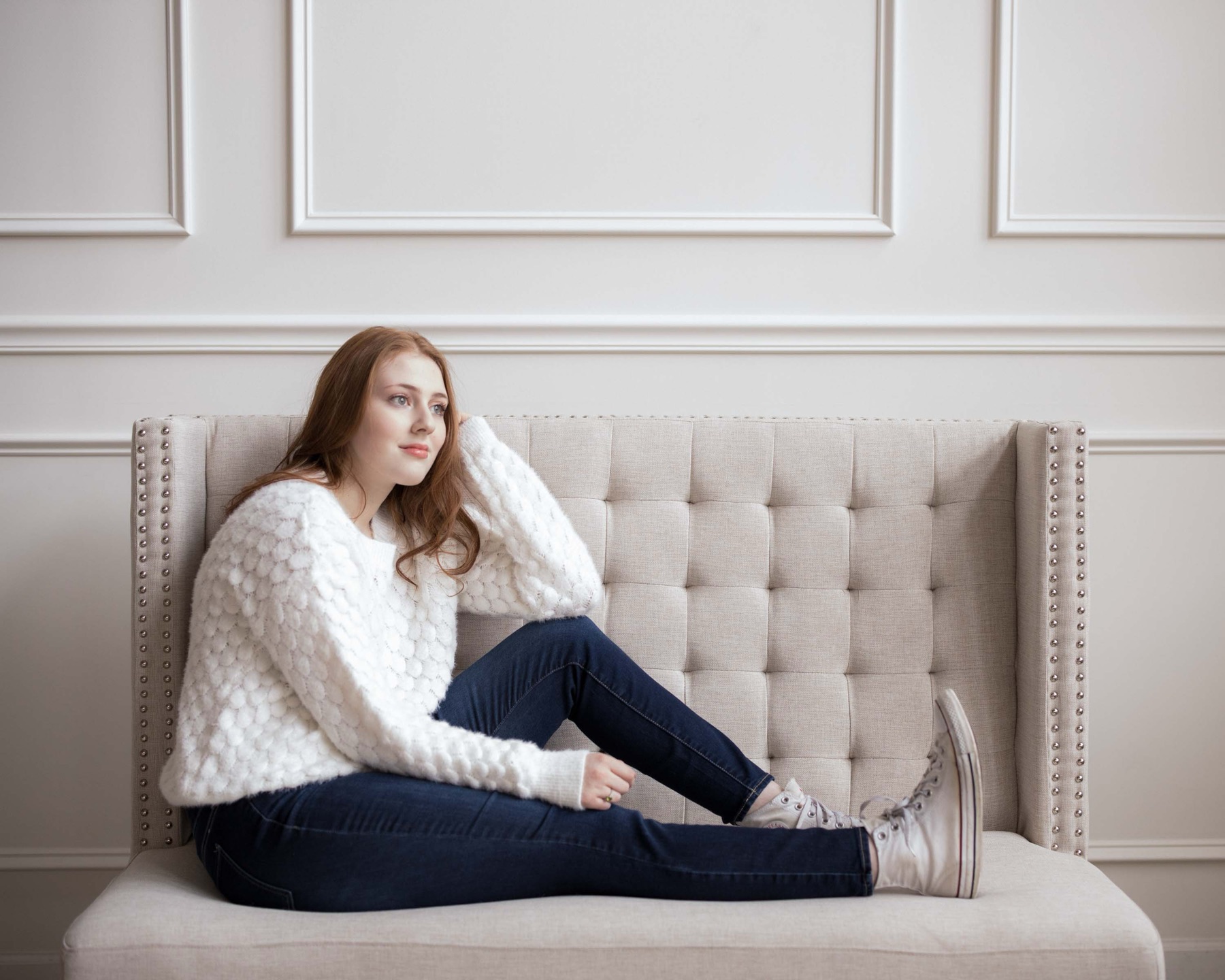 Individual portrait photographed in the studio.